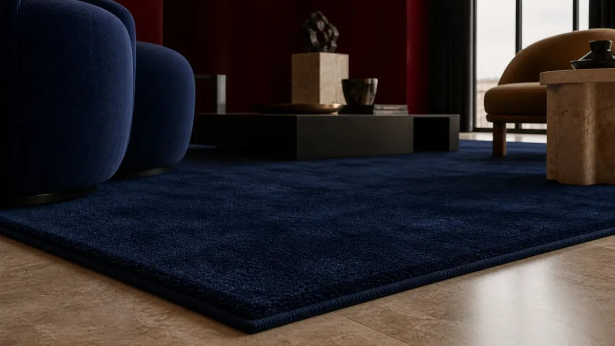 Intense in Midnight Blue, close-up of the pile