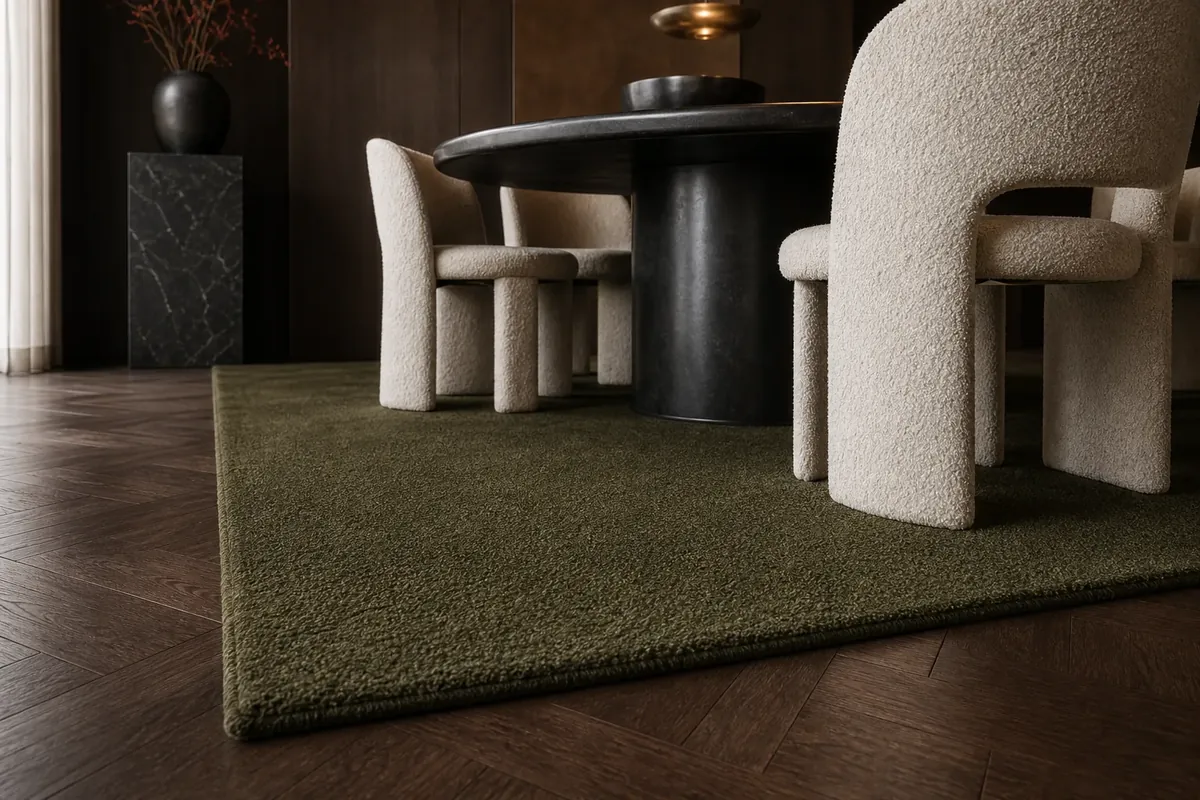 Intense in Olive, close-up of the pile