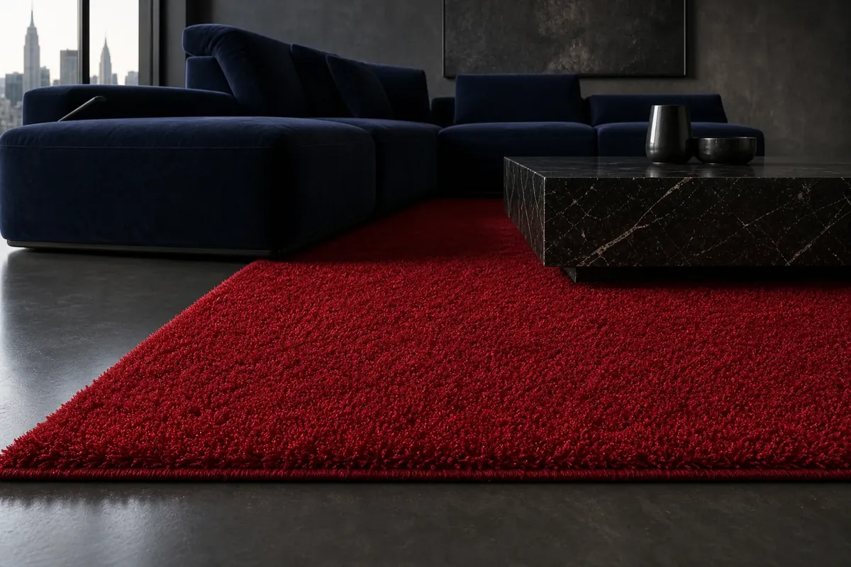 Intense in Ruby, close-up of the pile